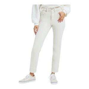 Good American Good‎ Classic High Rise Straight Leg Jeans Bone Ivory Size 6 / 28